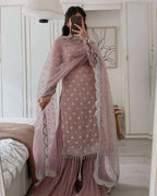 Designer Embroidered Sharara set with Organza Dupatta for Weddings