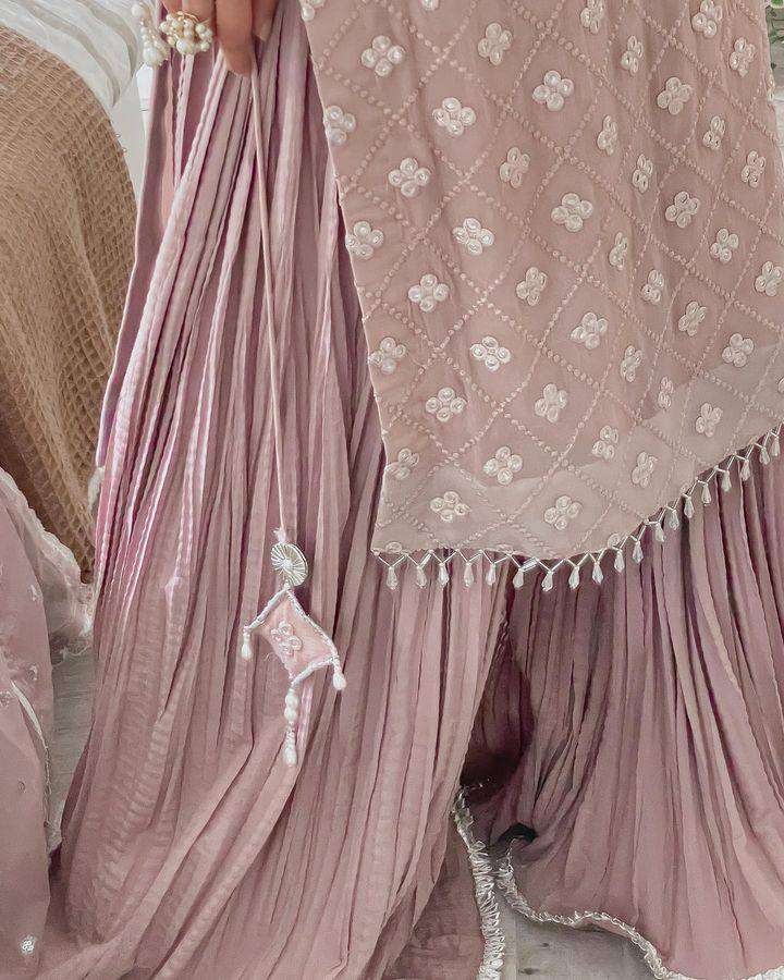 Designer Embroidered Sharara set with Organza Dupatta for Weddings