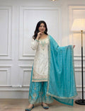 Traditional Embroidered Kurti With Palazzo Suit Set for Festivals & Celebrations
