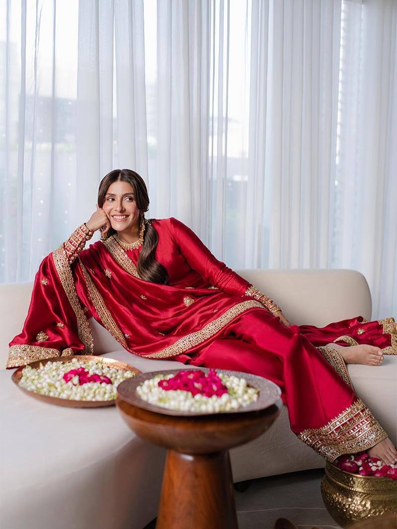 Beautiful Rangoli Silk Sequence and Zari Embroidery Work Kurti Palazzo Set For Festivals