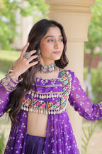 Beautiful Bandhani Kutchi Patchwork Kurti with Flared Lehenga Festive Set