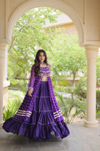 Beautiful Bandhani Kutchi Patchwork Kurti with Flared Lehenga Festive Set