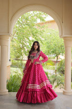 Beautiful Bandhani Kutchi Patchwork Kurti with Flared Lehenga Festive Set