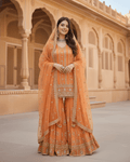 Premium Georgette Sharara Set with Sequins Work – Perfect for Diwali &amp; Weddings
