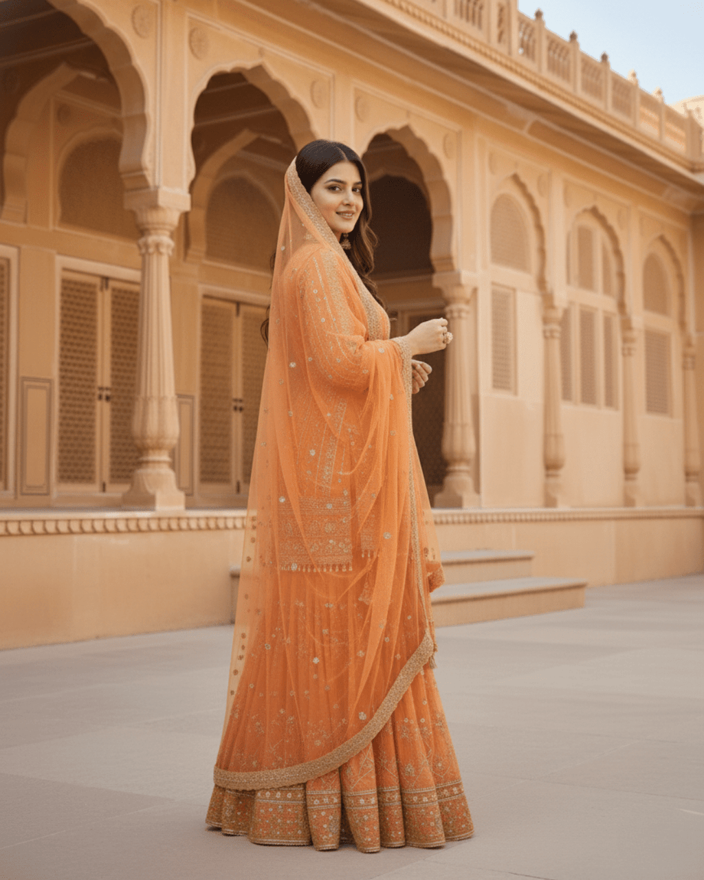Premium Georgette Sharara Set with Sequins Work – Perfect for Diwali &amp; Weddings
