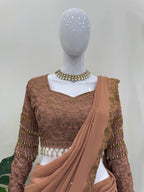 Luxury Georgette Lehenga Saree Set for Women - Reception & Festive Collection