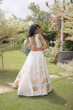 Premium White Ethnic Top with Lehenga Set for Women - Festive Collection