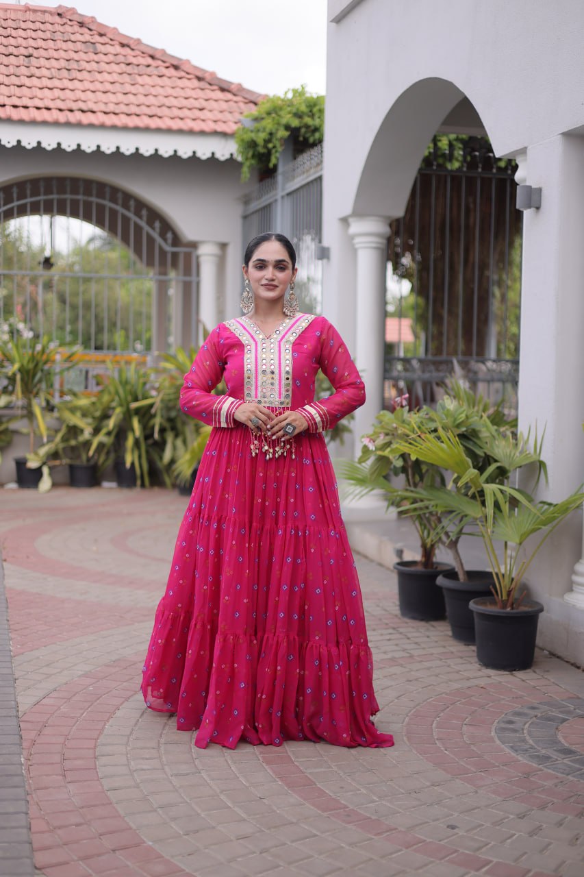 Navratri Special Women's Traditional Ethnic Long Gown for Garba Night