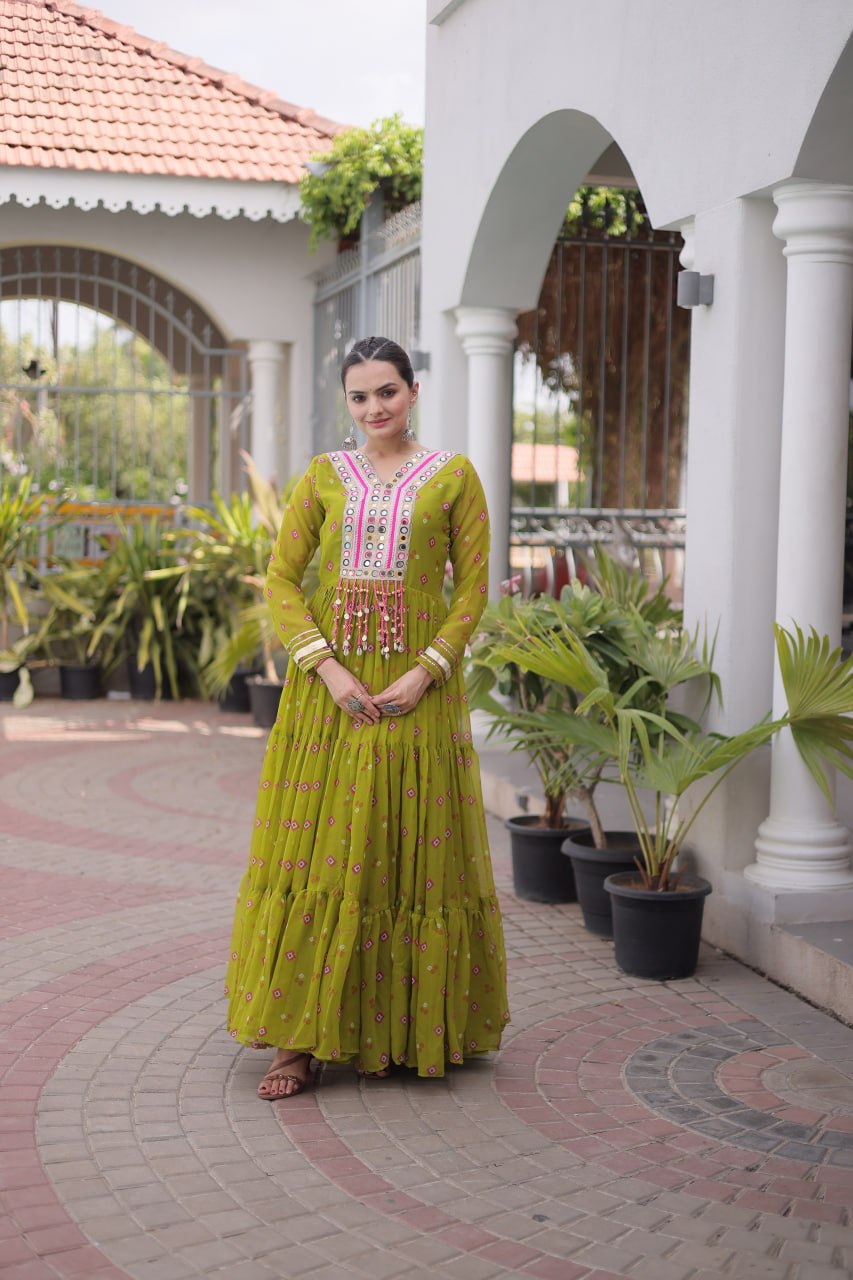 Navratri Special Women's Traditional Ethnic Long Gown for Garba Night