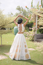 Premium White Ethnic Top with Lehenga Set for Women - Festive Collection