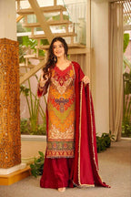 Viral Red Designer Kurti Sharara Set for Festive and Wedding Season Glam