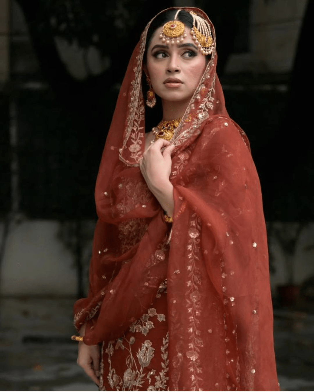 Embroidered Georgette Top & Palazzo Set with Fancy Dupatta