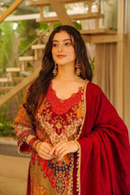 Viral Red Designer Kurti Sharara Set for Festive and Wedding Season Glam