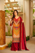 Viral Red Designer Kurti Sharara Set for Festive and Wedding Season Glam
