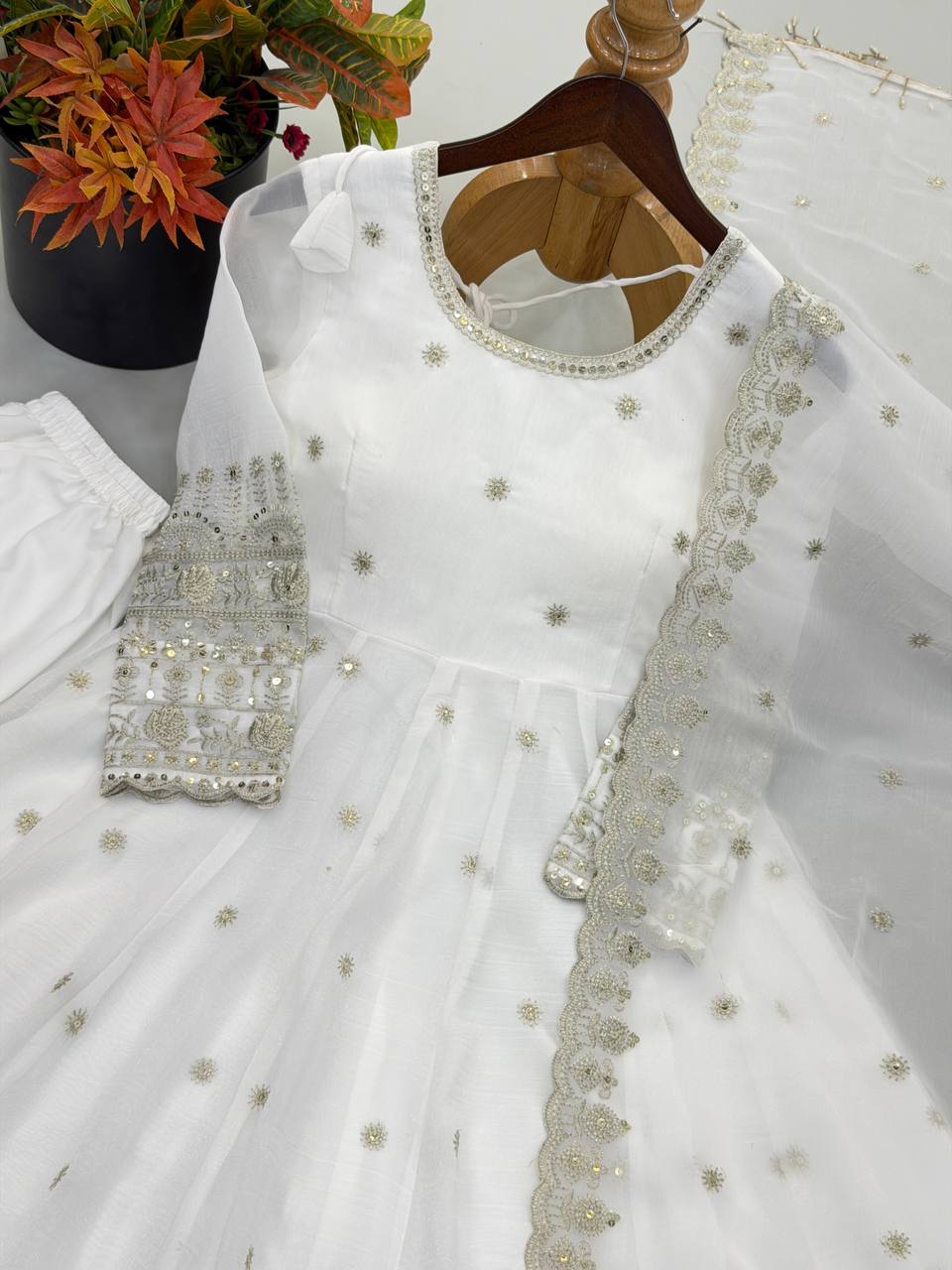 Designer Ready to Wear Anarkali Gown, Pant With Dupatta- Wedding & Festive Wear
