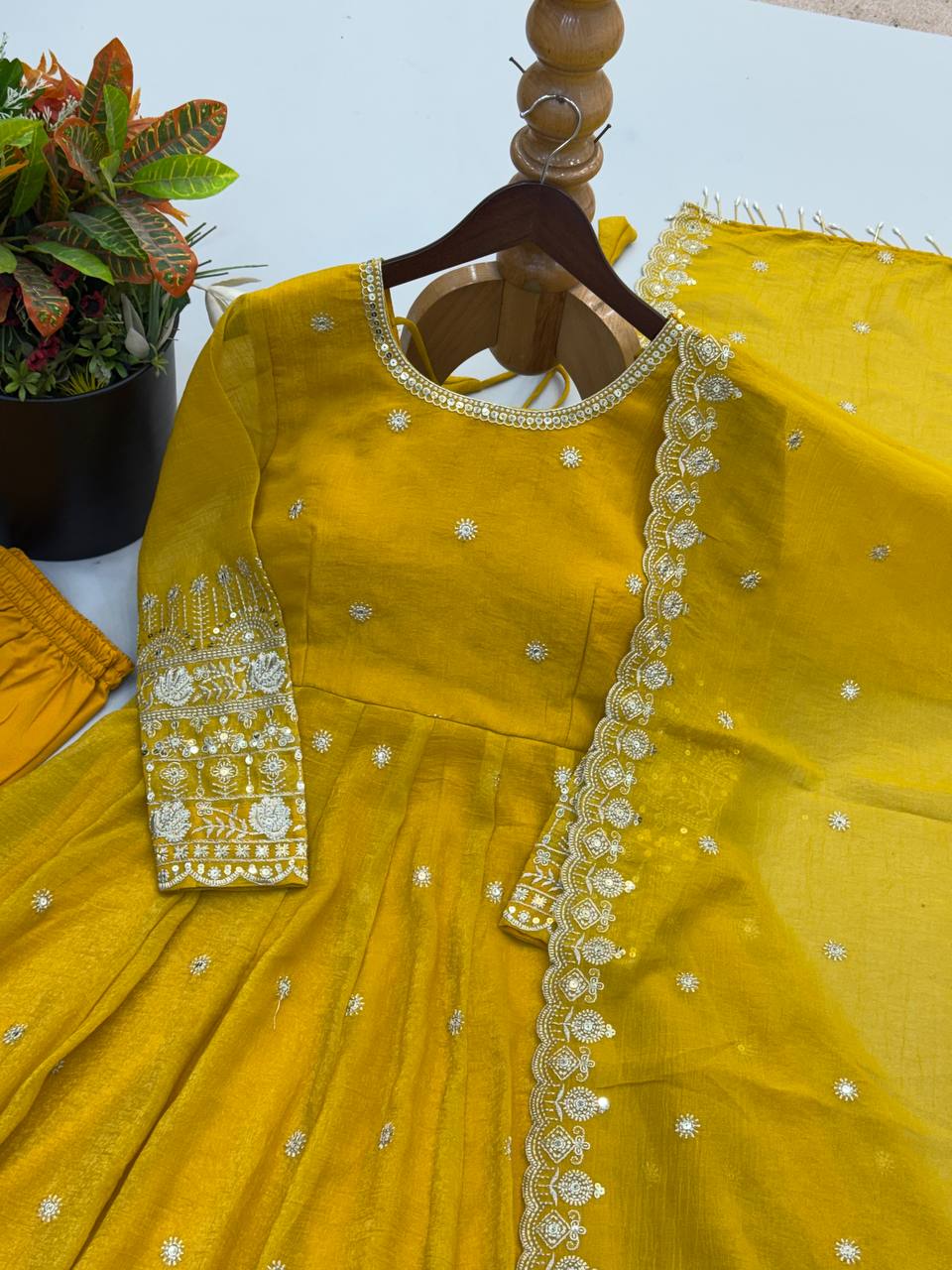 Designer Ready to Wear Anarkali Gown, Pant With Dupatta- Wedding & Festive Wear