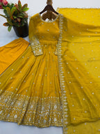 Designer Ready to Wear Anarkali Gown, Pant With Dupatta- Wedding & Festive Wear
