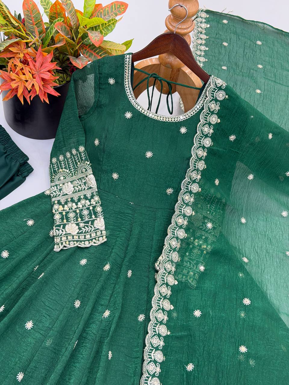 Designer Ready to Wear Anarkali Gown, Pant With Dupatta- Wedding & Festive Wear