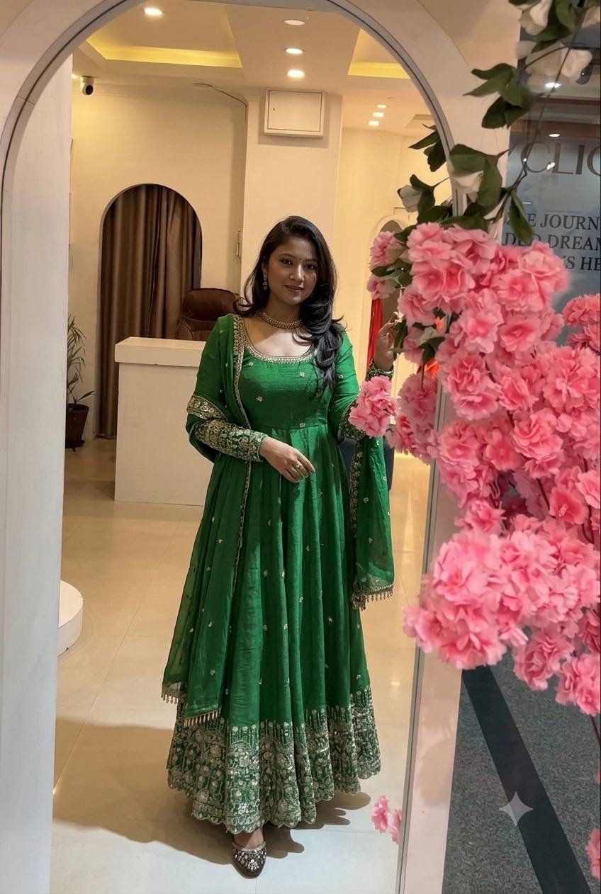Designer Ready to Wear Anarkali Gown, Pant With Dupatta- Wedding & Festive Wear