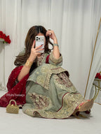 Designer Pakistani Kurti Palazzo With Dupatta - Wedding And Festive Wear