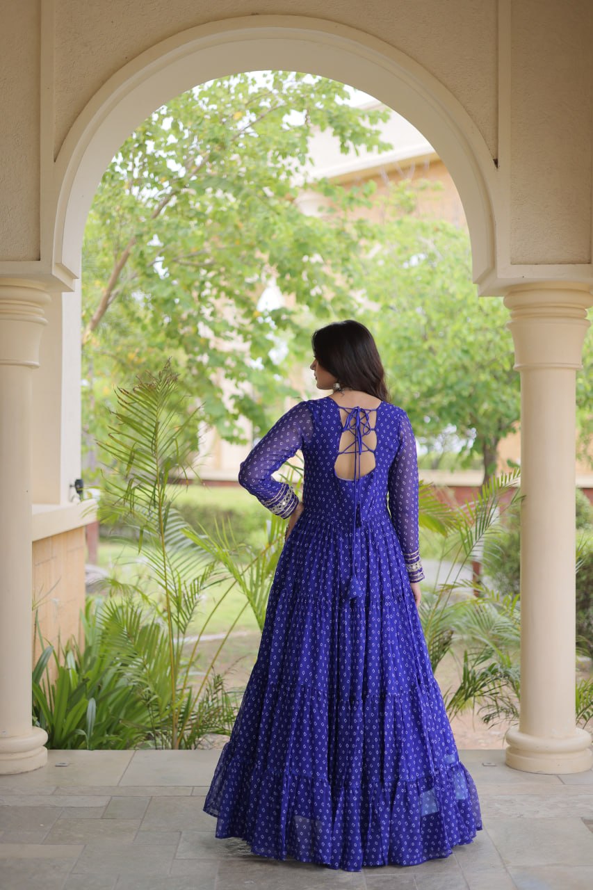 Dandiya Night Designer Long Gown - Premium Traditional Celebration Outfit