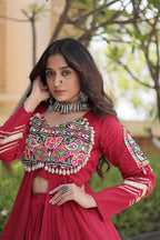 Garba Special Ethnic Top(Shrug) Lehenga with Dupatta -Traditional Dandiya Dance Outfit