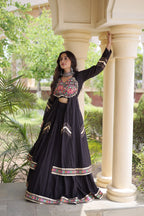Garba Special Ethnic Top(Shrug) Lehenga with Dupatta -Traditional Dandiya Dance Outfit