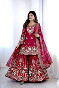 Ethnic Embroidered Top Sharara Set for Eid Celebration