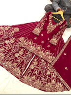 Ethnic Embroidered Top Sharara Set for Eid Celebration
