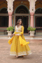 Luxury Faux Georgette Kurti Plazzo Suit with Rich Embroidery