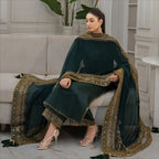 Luxury Crepe Silk Suit Set with Moti & Heavy Embroidery Work
