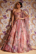 Taby Silk Lehenga Choli Set | Hand Mirror Work | Sequence & Embroidery