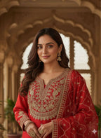 Elegant Fendy Fabric Top Plazzo Set with Sequence Work