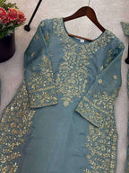 Timeless GMY Silk Embroidery Work Plazzo Suit with Dupatta