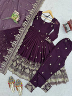 Premium Embroidered Crunchy Silk Anarkali Set â€“ Ready to Wear