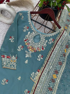 Traditional Sequin Embroidery Sharara Palazzo Set - Ready to Wear