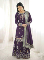 Premium Faux Georgette Sharara Set with Lace Border Dupatta