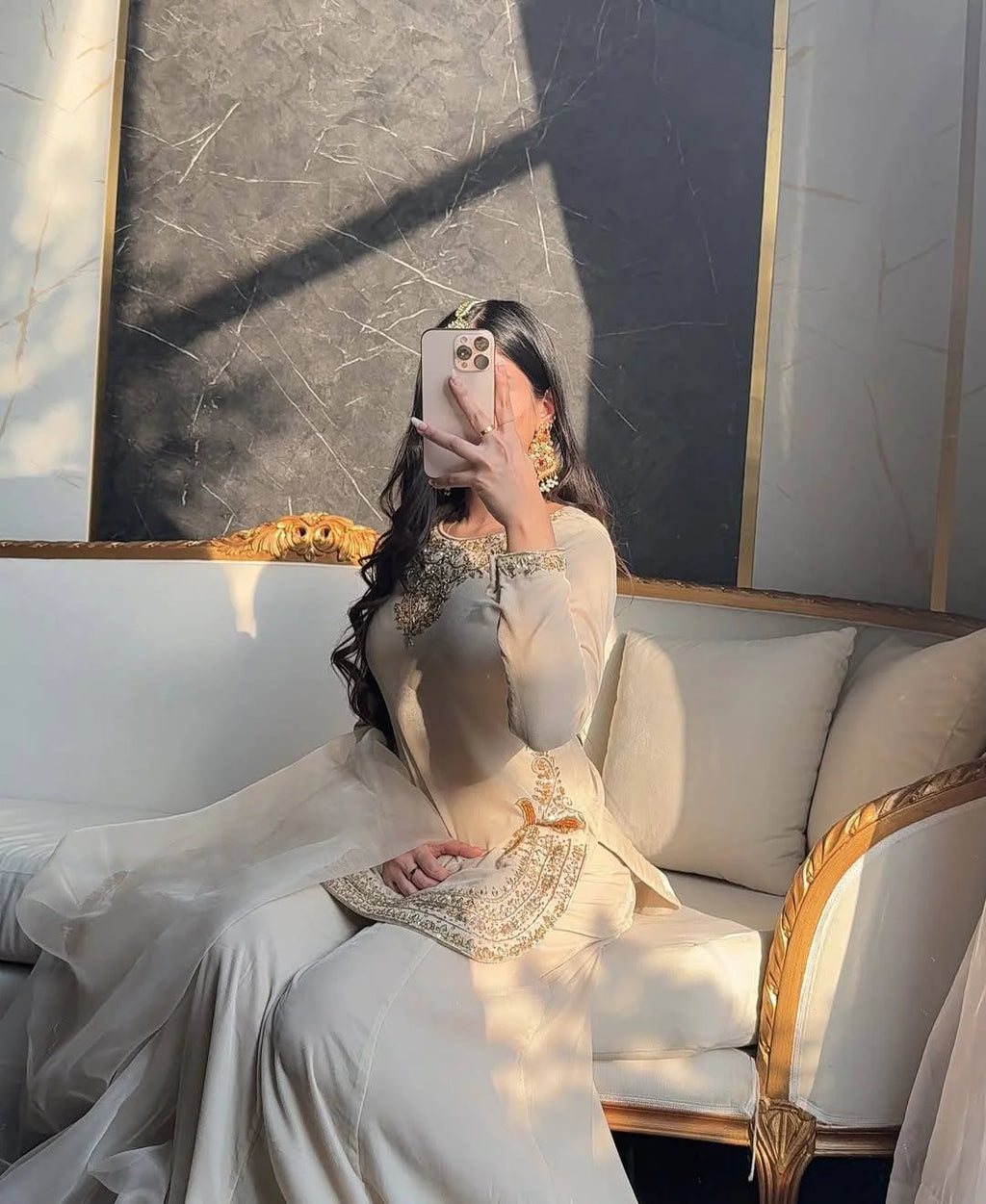 Eid Wear Designer Satin Silk Sharara Outfit