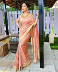 Madhuri Dixitâ€“Inspired Banarasi Crush Twill Saree with Sequins Embroidery