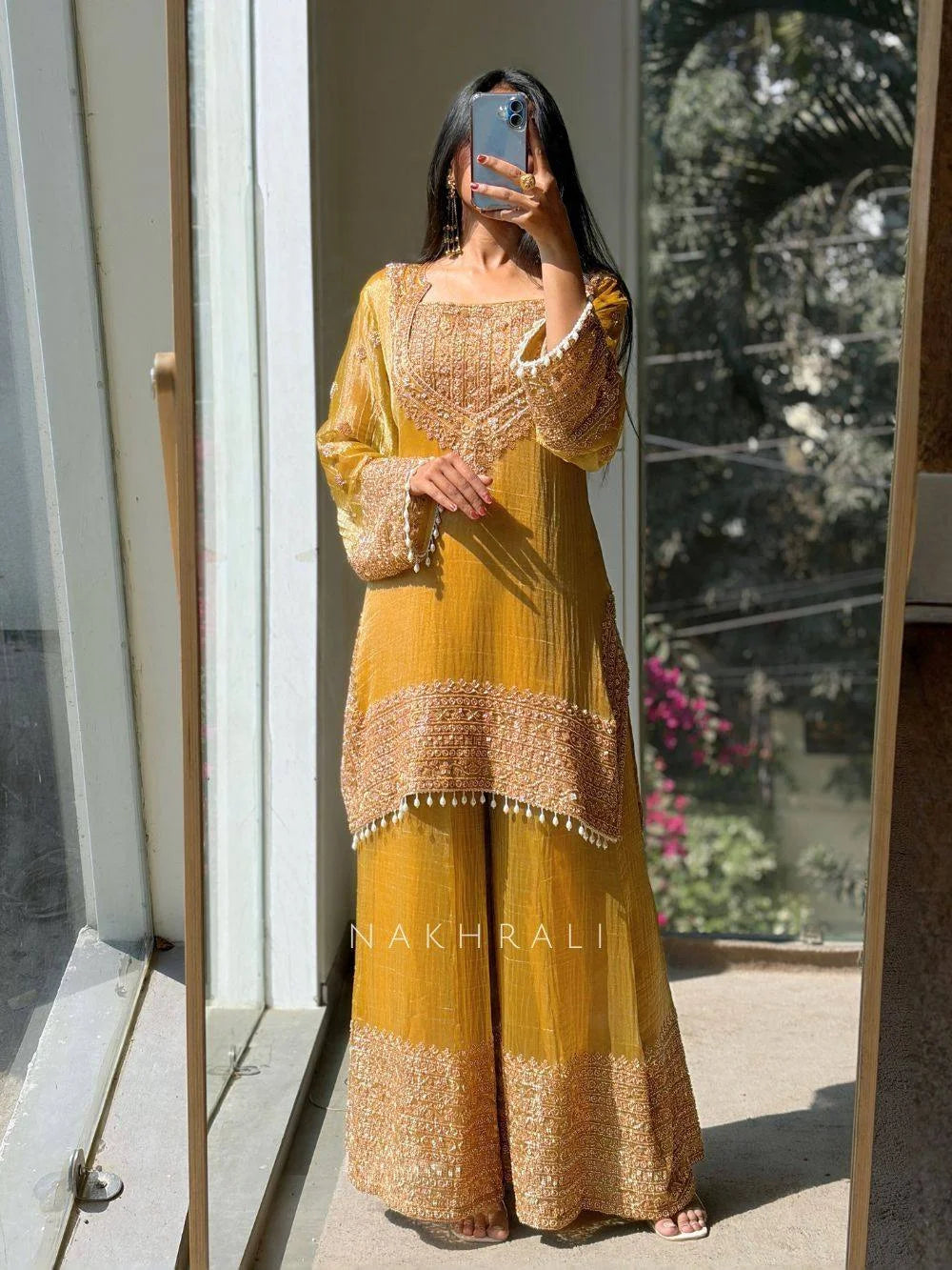 Royal Look Heavy Embroidered Fendy Silk Yellow Suit with Dupatta