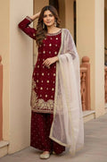 Royal GMY Silk Kurta Pant Set with Pearl & Sequence Detailing
