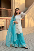 Premium Faux Georgette Ethnic Palazzo Set for Women Festive Fashion