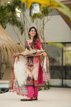 Everyday Elegance Pakistani Style Muslin Suit with Lining