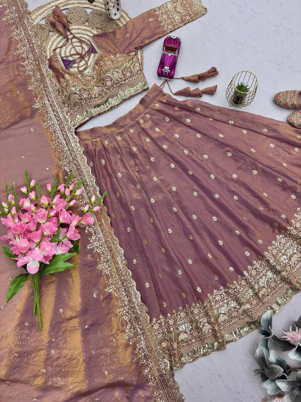 Premium Party Wear Lehenga Choli with Sequence Embroidered Dupatta