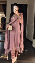 Eid Special Heavy Faux Georgette Embroidered Suit Set