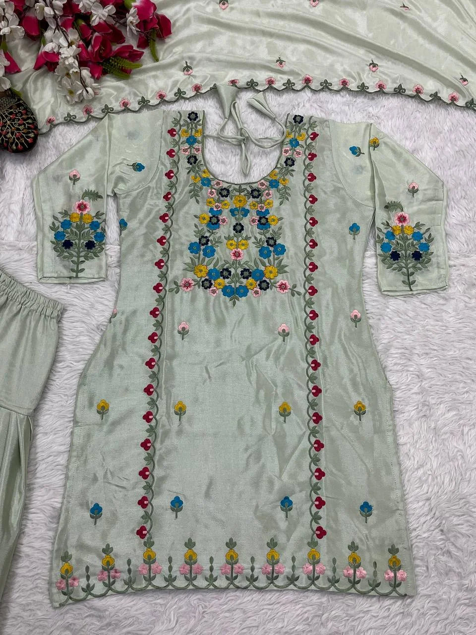 Occasion Ready Designer Dhoti Salwar Suit with Dupatta