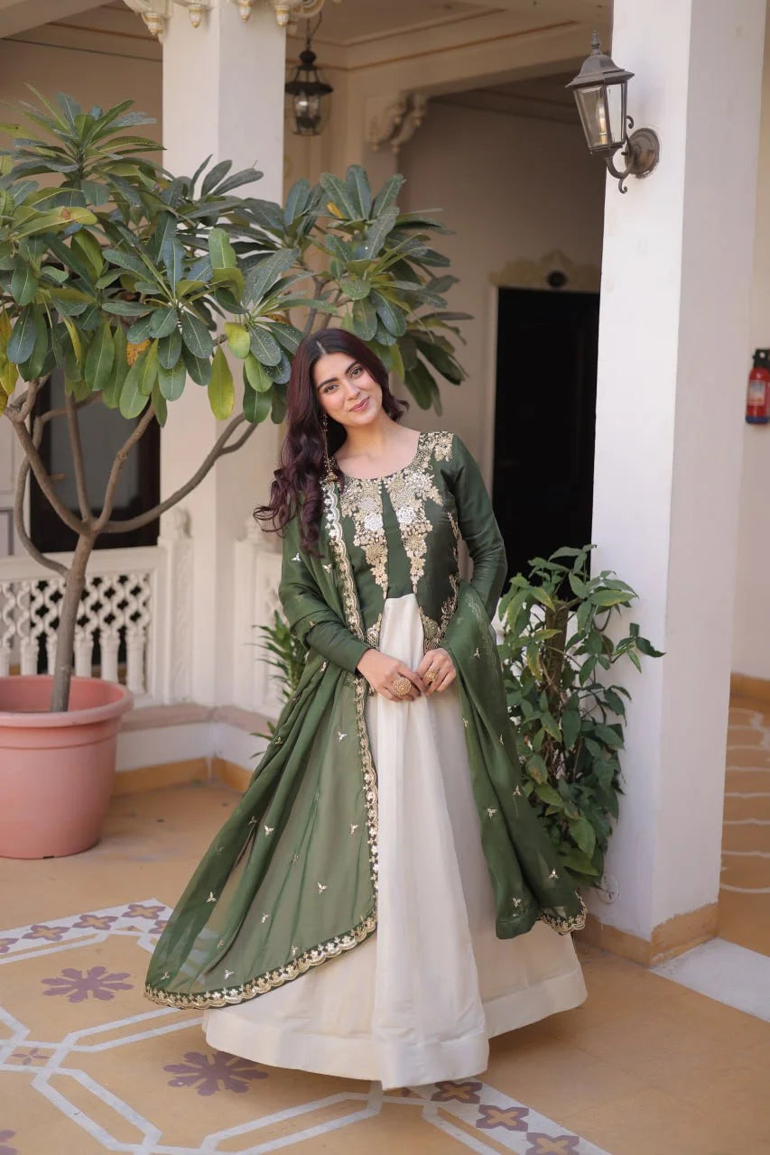 Occasion Ready Designer Roman Glass Gown Outfit