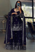 Royal Eid Look Fully Stitched Kurti Sharara Outfit