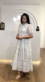 Luxury Fox Georgette Maxi Gown â€“ Chic, Flowy & Timelessly Beautiful