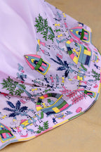 Premium Embroidered Gown with Pearl Moti Dupatta